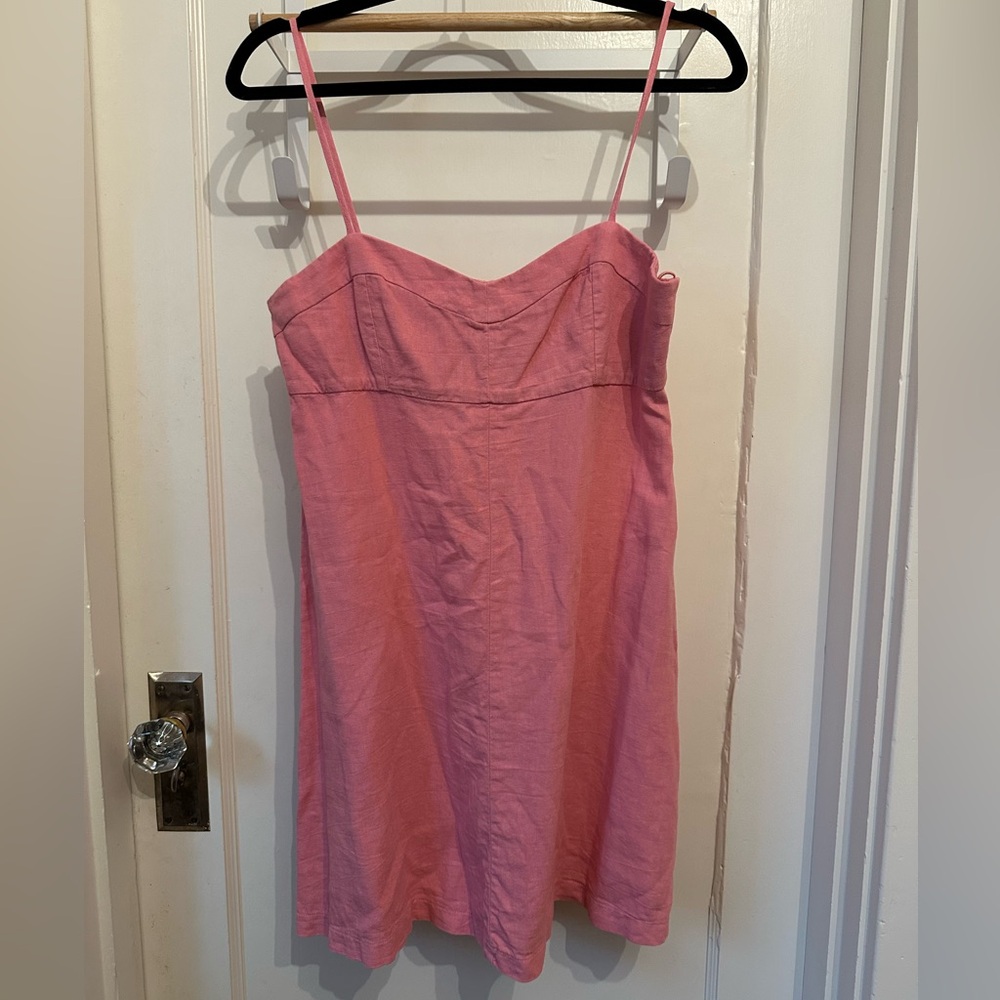Zara Pink Linen Mini Dress
